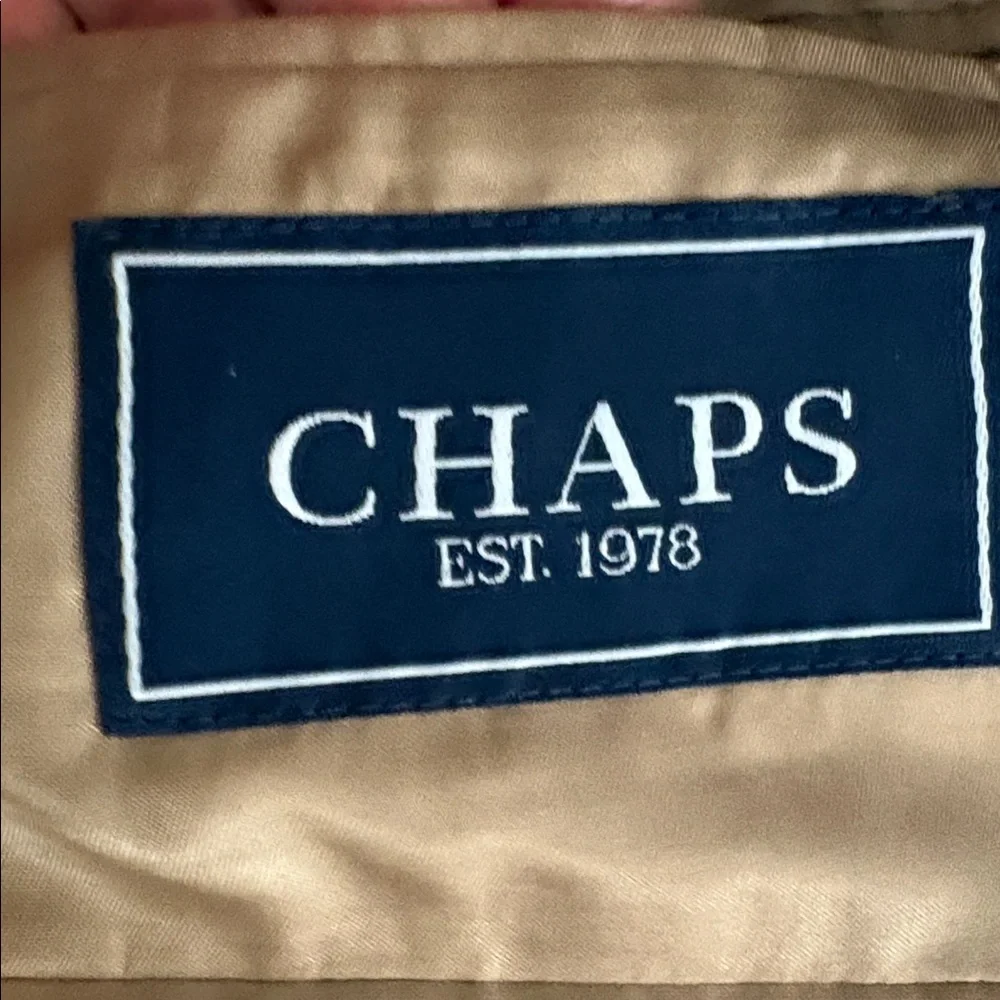 Like New Chaps Tan or Light Beige Sport Coat Jacket Men’s Size 42R